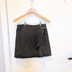 Black Wool Women's Skirt